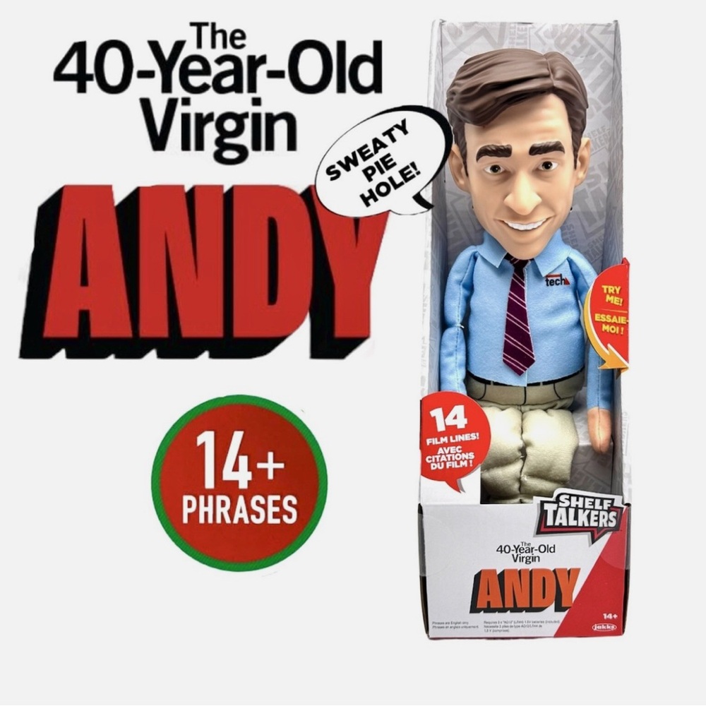 New Seal The 40 Year Old Virgin Andy ShelfTalkers Pull String Doll . - Picture 6 of 14